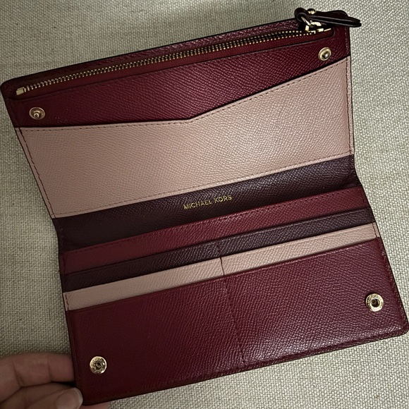 Michael Kors Dark Red Leather Wallet - Picture 2 of 2